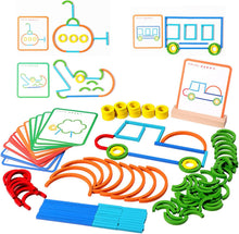 Load image into Gallery viewer, Build&Beyond™️- Montessori Sticks & Rings Set