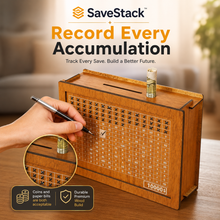 Load image into Gallery viewer, SaveStack™ - Handcrafted Savings Box