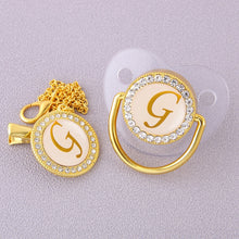 Load image into Gallery viewer, CrystalBling™️ - Personalised Baby Pacifier & Clip