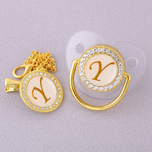 Load image into Gallery viewer, CrystalBling™️ - Personalised Baby Pacifier & Clip