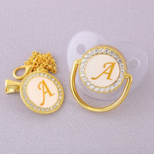 Load image into Gallery viewer, CrystalBling™️ - Personalised Baby Pacifier & Clip