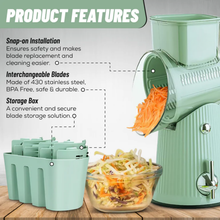 Load image into Gallery viewer, GrateGourmet™️ - 5 in 1 Rotary Cheese Grater
