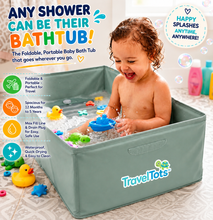 Load image into Gallery viewer, TravelTots™️ - Foldable Portable Baby Bath Tub
