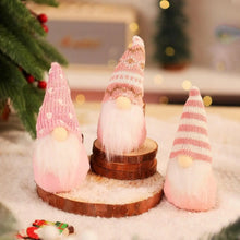Load image into Gallery viewer, Cozy Christmas Gnome Trio – Plush Ornaments
