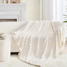 Load image into Gallery viewer, Textured Plush Fleece Throw Blanket
