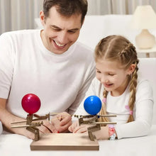 Load image into Gallery viewer, BalloonBrawlers™️ – Handmade Wooden Fighter Puppets

